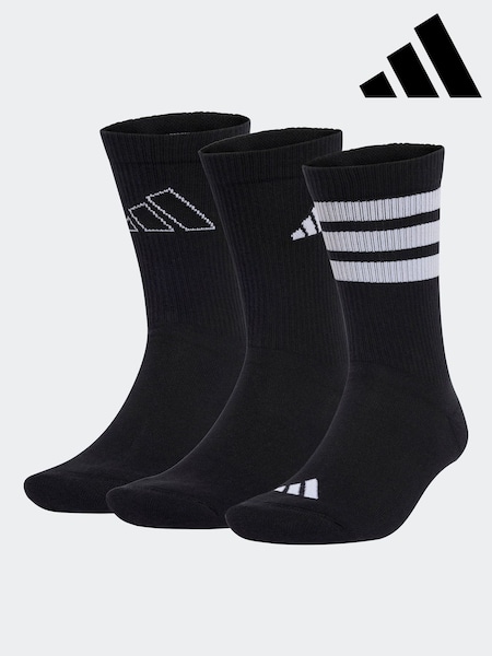 adidas Black Logo Socks 3 Pack (E42526) | £13