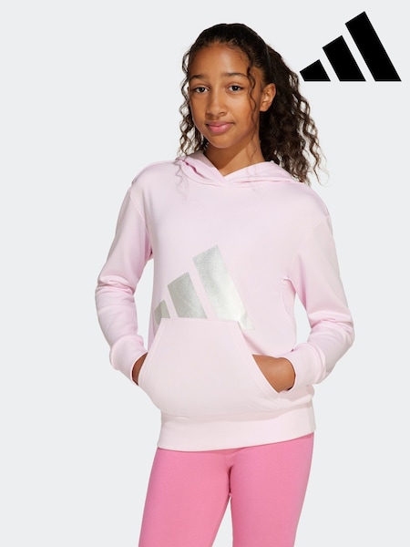 adidas Pink Essentials Glam Cotton Hoodie (E42555) | £30