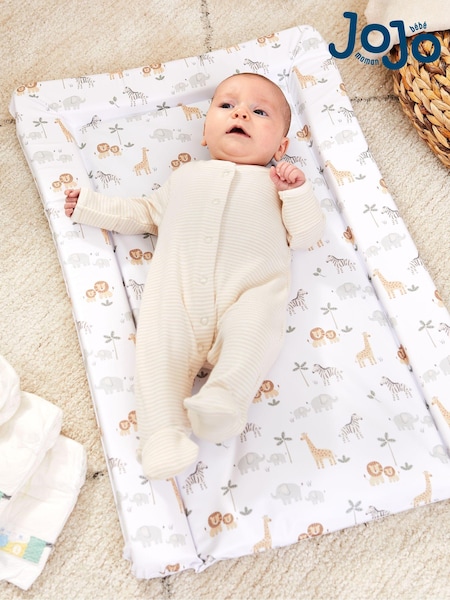 JoJo Maman Bébé Cream/White Baby Changing Mat (E42612) | £14