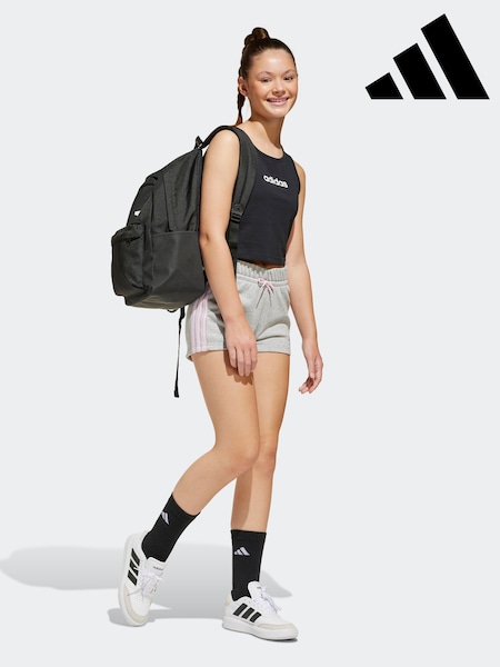 adidas Black Classic 3 Bar Logo Backpack (E42702) | £23