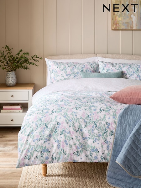 Multi Floral Duvet Cover and Pillowcase Set (E42766) | £14 - £30
