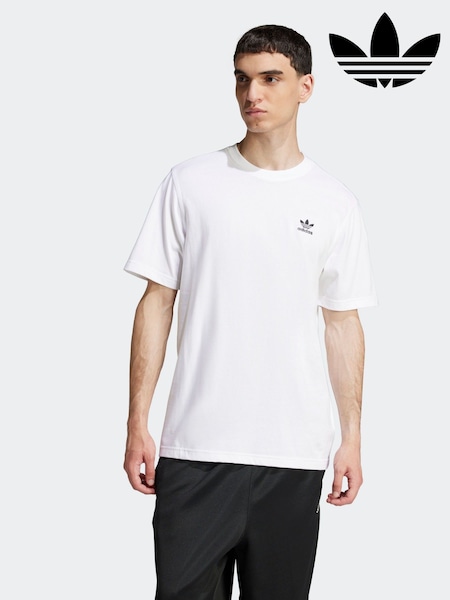 adidas Originals White Trefoil Essentials 100% Cotton T-Shirt (E42844) | £23