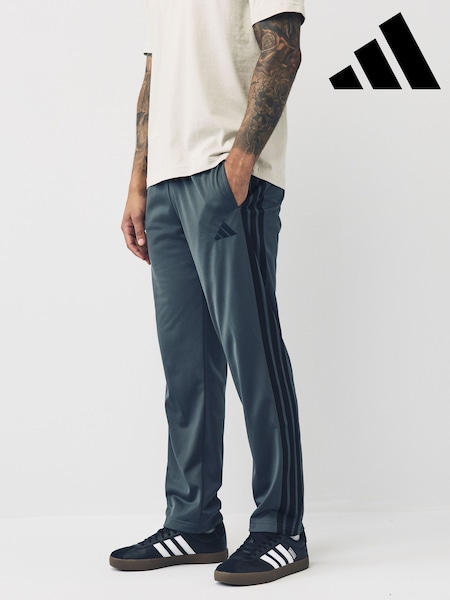 adidas Grey Regular Fit 3-Stripes Tricot Open Hem Track Joggers (E42877) | £35