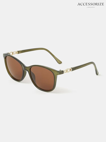 Green - Accessorize Link Wayfarer Sunglasses