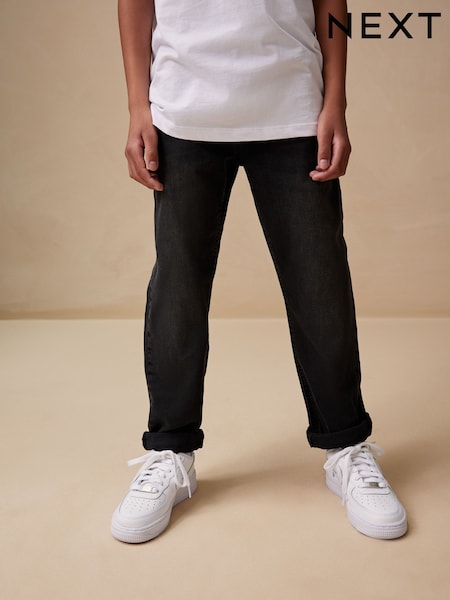Washed Black Regular Fit Stretch Jeans (3-17yrs) (E42950) | £12 - £17