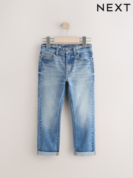 Mid Blue Regular Fit Stretch Jeans (3-17yrs) (E42952) | £12 - £17