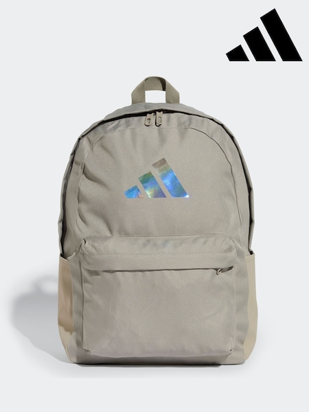 adidas Brown Classic 3 Bar Logo Backpack (E43157) | £23