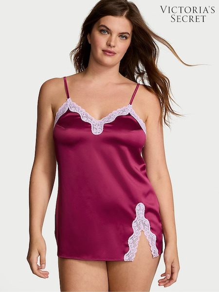 Victoria's Secret Campari Red Lace Slip Dress (E43435) | £45