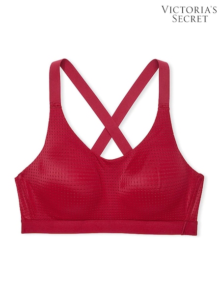 Victoria's Secret Red Laquer Lightweight Mesh Medium Support Sports Bra (E43467) | £45