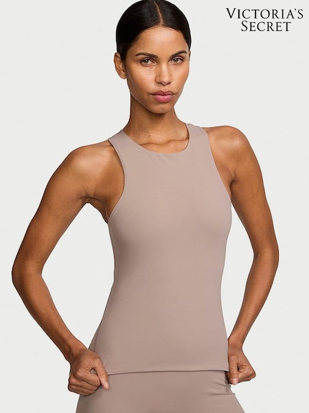 Victoria's Secret Candlelight Rose Nude Elevate™ High Neck Tank Top (E43478) | £39