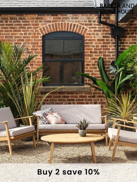 Barker and Stonehouse Grey Pasco Garden Lounge Set (E43582) | £1,125