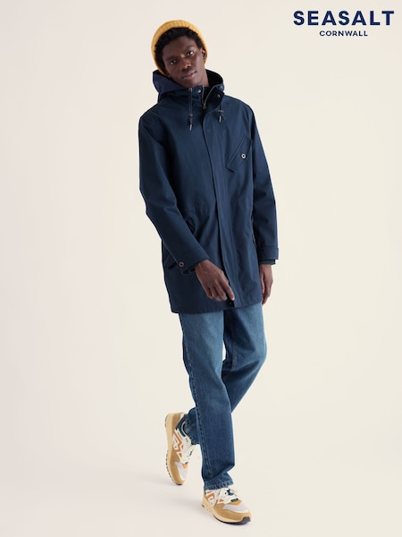 Blue - Regular Seasalt Cornwall Atlantek Waterproof Parka Coat