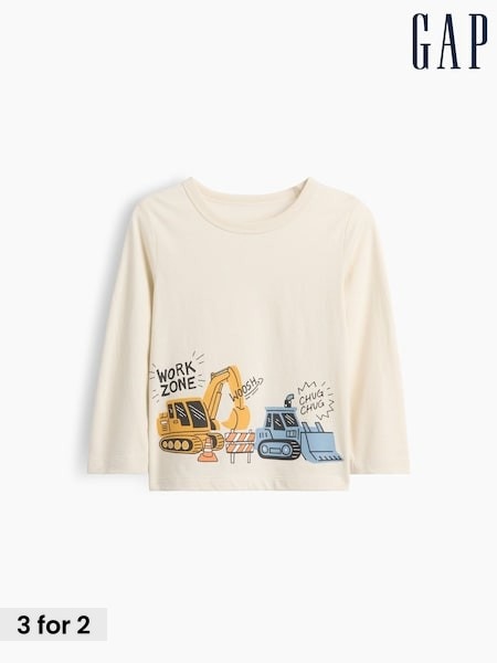 Cream Truck - Gap Graphic Long Sleeve T-shirt (6mths-5yrs)