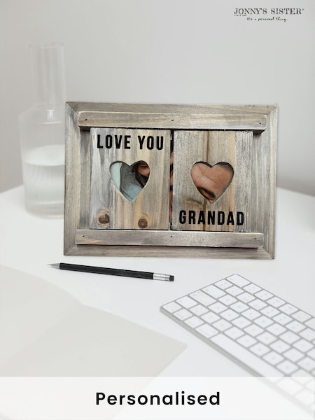 Personalised Father's Day Wooden Heart Shutter Photo Frame by Jonnys Sister (E43790) | £31