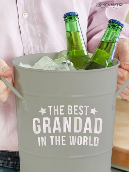 Personalised Grey Ice Bucket by Jonny's Sister (E43794) | £32