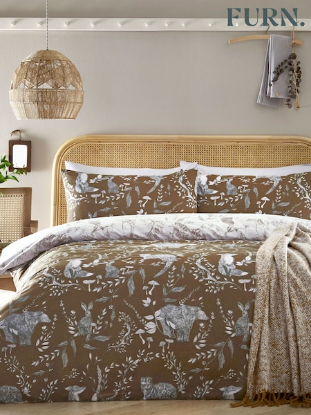 Furn Brown Buckthorn Woodland Duvet Cover Set (E43824) | £19 - £36