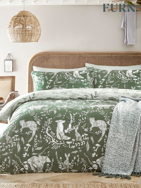 Furn Evergreen Buckthorn Woodland Duvet Cover Set (E43833) | £19 - £36