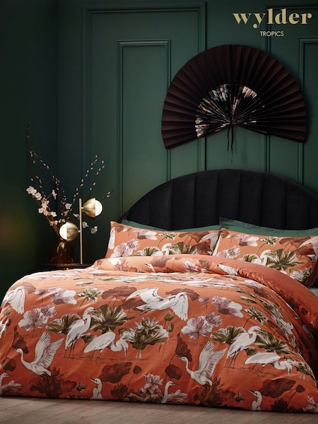 Wylder Coral Kushiro Exotic Duvet Cover Set (E43836) | £30 - £54