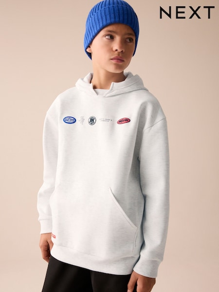 White Graphic Hoodie (3-16yrs) (E43868) | £22 - £27
