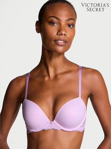 Victoria's Secret Lilac Purple Lace Trim Push Up Bra (E44037) | £45
