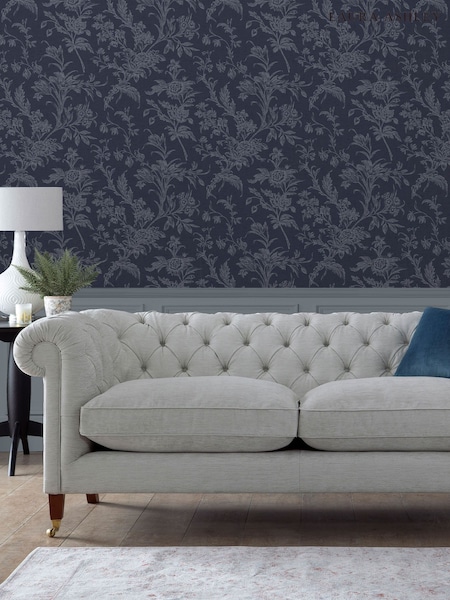 Laura Ashley Midnight Seaspray Lloyd 10M Wallpaper (E44320) | £48