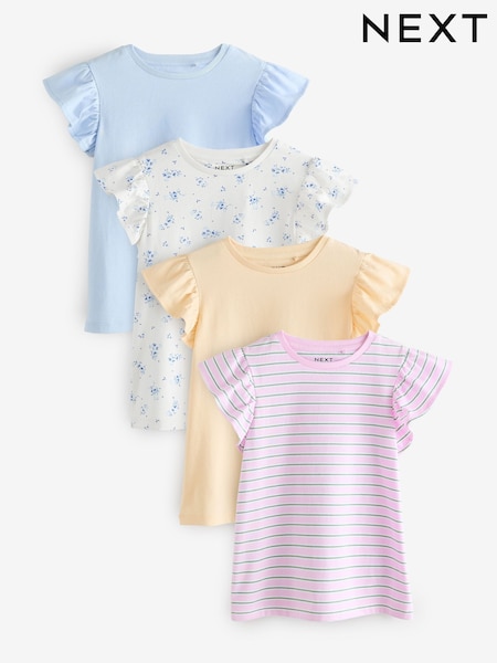 Pink/Blue/White/Yellow T-Shirts 4 Pack (3-16yrs) (E44336) | £19 - £25