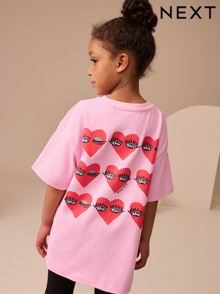 Pink Heart Kendra Dandy License T-Shirt (3-16yrs) (E44360) | £14 - £19