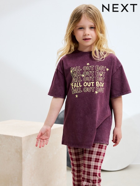 Purple License Fallout Boy Band T-Shirt (3-16yrs) (E44361) | £14 - £19