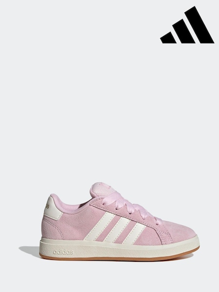 adidas Pink Grand Court 00s Trainers (E44730) | £35