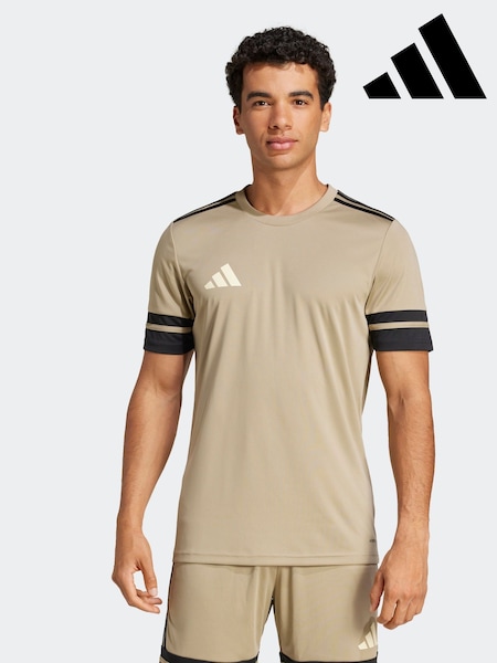 adidas Brown Squadra 25 Jersey T-Shirt (E44761) | £20