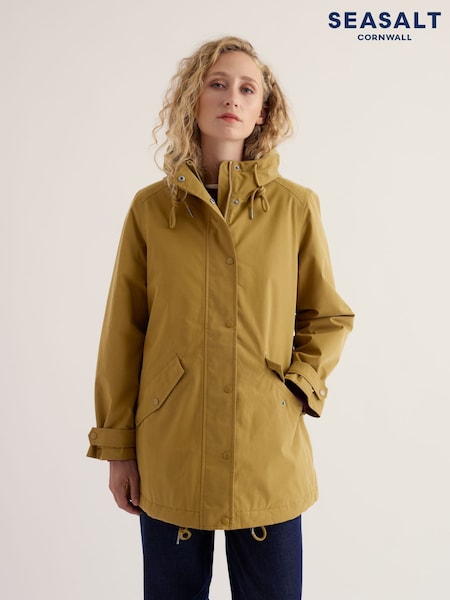 Yellow - Seasalt Cornwall Porth Nanven Waterproof Coat