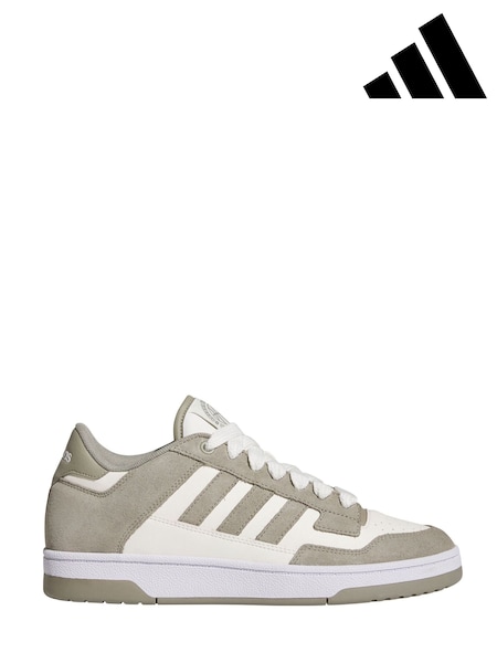 adidas Grey Chrome Rapid Court Low Trainers (E44858) | £50