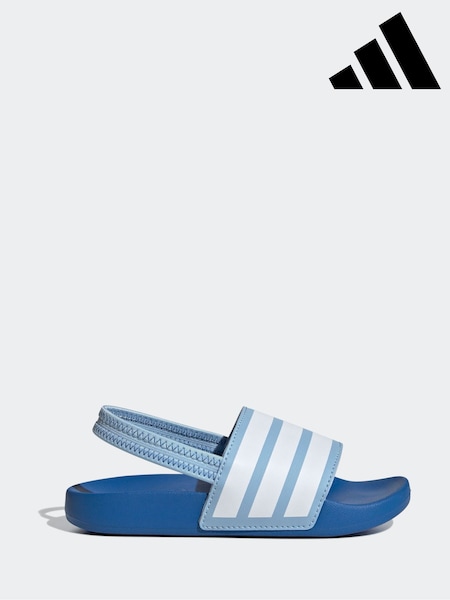 adidas Blue Adilette Estrap Slides (E44932) | £18