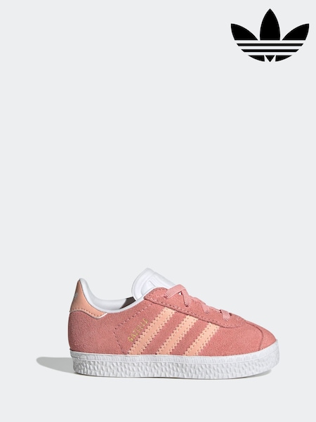 adidas Originals Pink Light Gazelle Comfort Closure Elastic Trainers (E44993) | £40