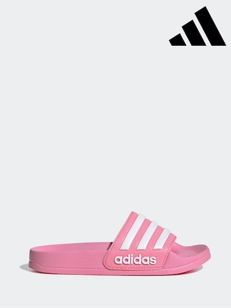 adidas Pink Kids Adilette Youth Sliders (E45054) | £18
