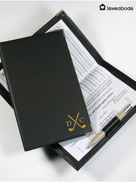 Loveabode Personalised Golf Black Score Card (E45275) | £25