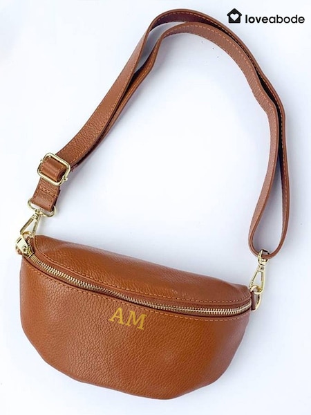 Loveabode Personalised Monogram Bum Tan Bag (E45278) | £29