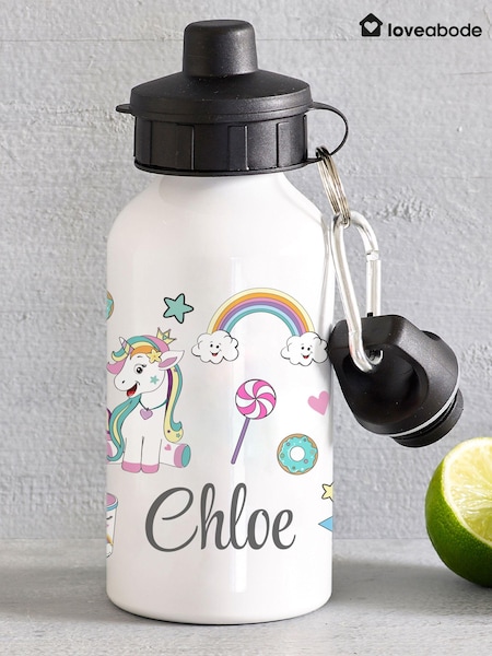 Loveabode Natural Personalised Unicorn Water Bottle (E45281) | £15
