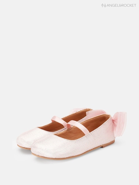 Angel & Rocket Pink Mary Jane Lace Shoes (E45348) | £28 - £30