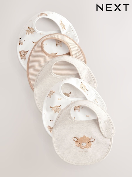 Neutral Baby Hamish Bibs 5 Pack (E45389) | £11