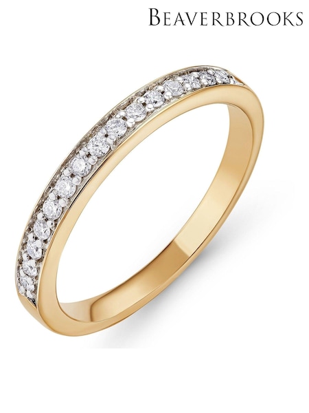 Beaverbrooks 9ct Yellow Gold Diamond Wedding Ring (E45402) | £650
