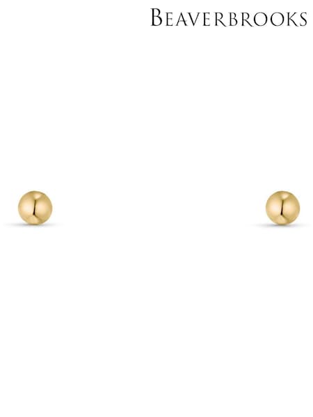 Beaverbrooks Childrens Mini B 9ct Gold Earrings (E45413) | £49