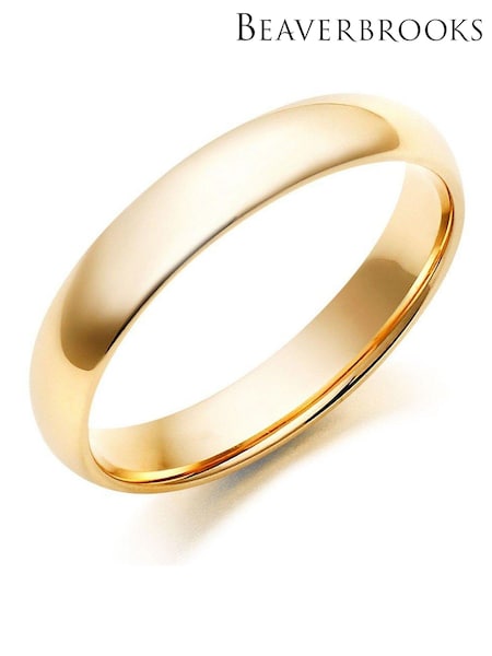 Beaverbrooks Mens 9ct Yellow Gold Wedding Ring (E45421) | £695