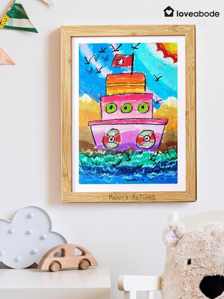 Loveabode Kids Natural Personalised Art Display (E45517) | £27