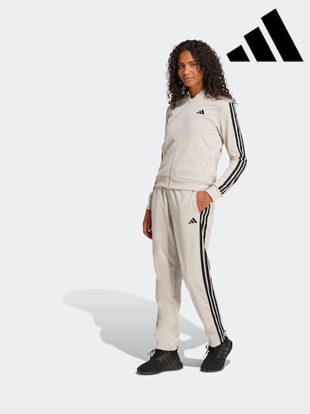 adidas Grey Essentials 3 Stripes Tracksuit (E45549) | £55