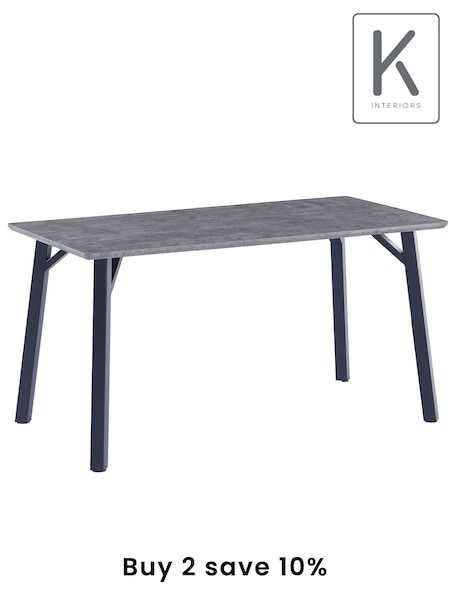 K Interiors Grey Atlantis Dining 8 Seater Table (E45640) | £330