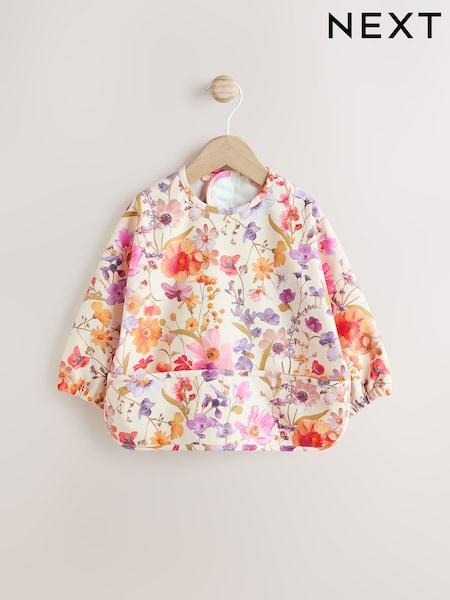 Natural Calm Floral Baby Weaning And Feeding Sleeved Bib (E45772) | £9 - £10