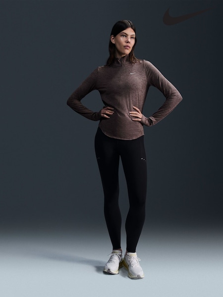 Nike Black Swift High Waisted 7/8 Runnings Leggings With Pockets (E45953) | £80