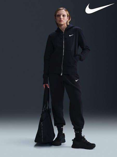 Nike Black Phoenix Fleece Full Zip Hoodie (E45971) | £60