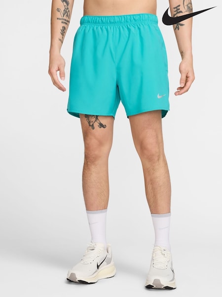 Nike Cactus Blue Challenger Dri-FIT 5 inch 2 in 1 Running Shorts (E46067) | £40